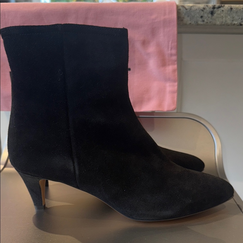 NIB Isabel Marant Black Suede Heeled Boots - Picture 3 of 10